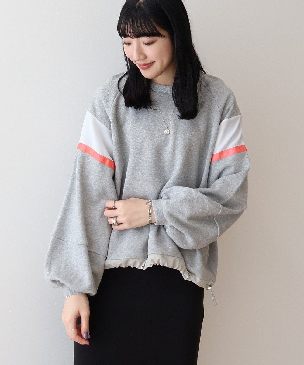 AMERICAN HOLIC 異素材ドロストラインスウェット 