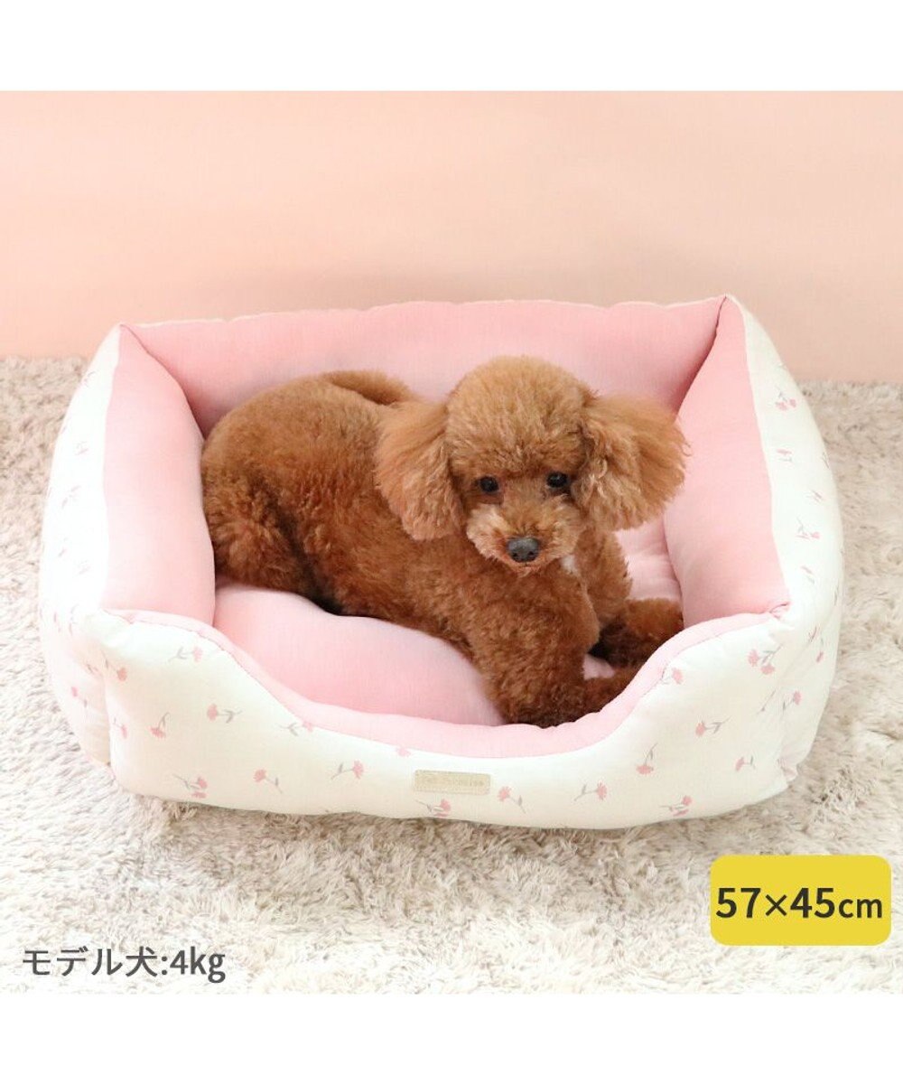 PET PARADISE ペットパラダイス 小花柄カドラー《ピンク》 M  小型犬 