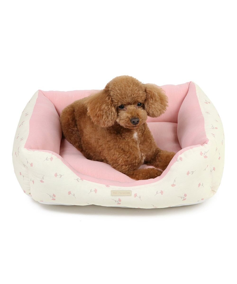 PET PARADISE ペットパラダイス 小花柄カドラー《ピンク》 M  小型犬 