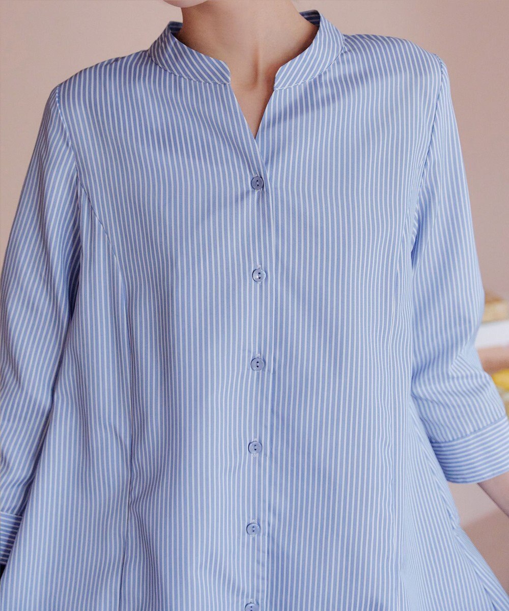 Tiaclasse L 【洗える】バックタックフレアチュニック 