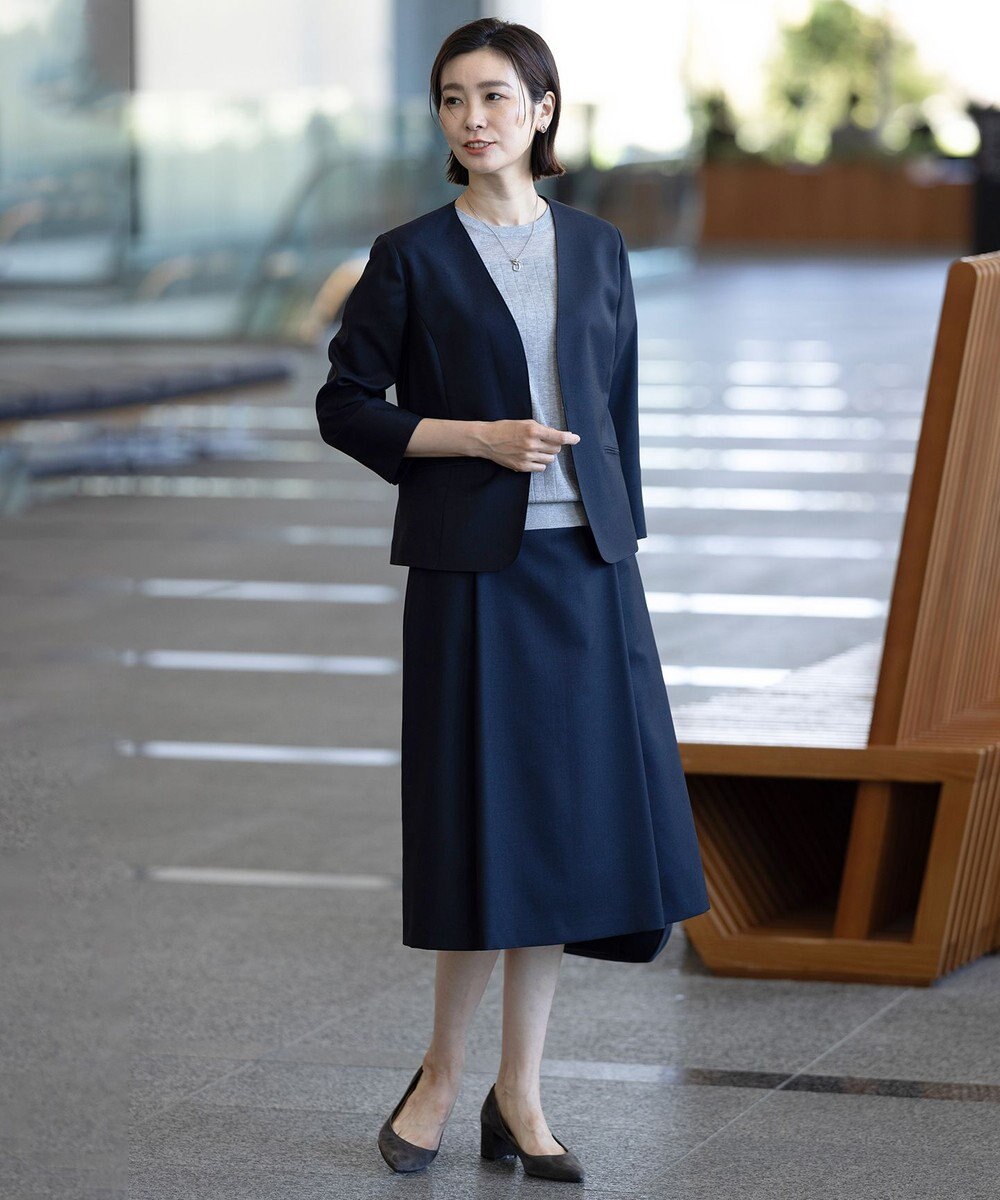 J.PRESS LADIES L 【セットアップ対応・洗える・UV加工・吸水速乾】OXIJEWELストレッチ スカート 