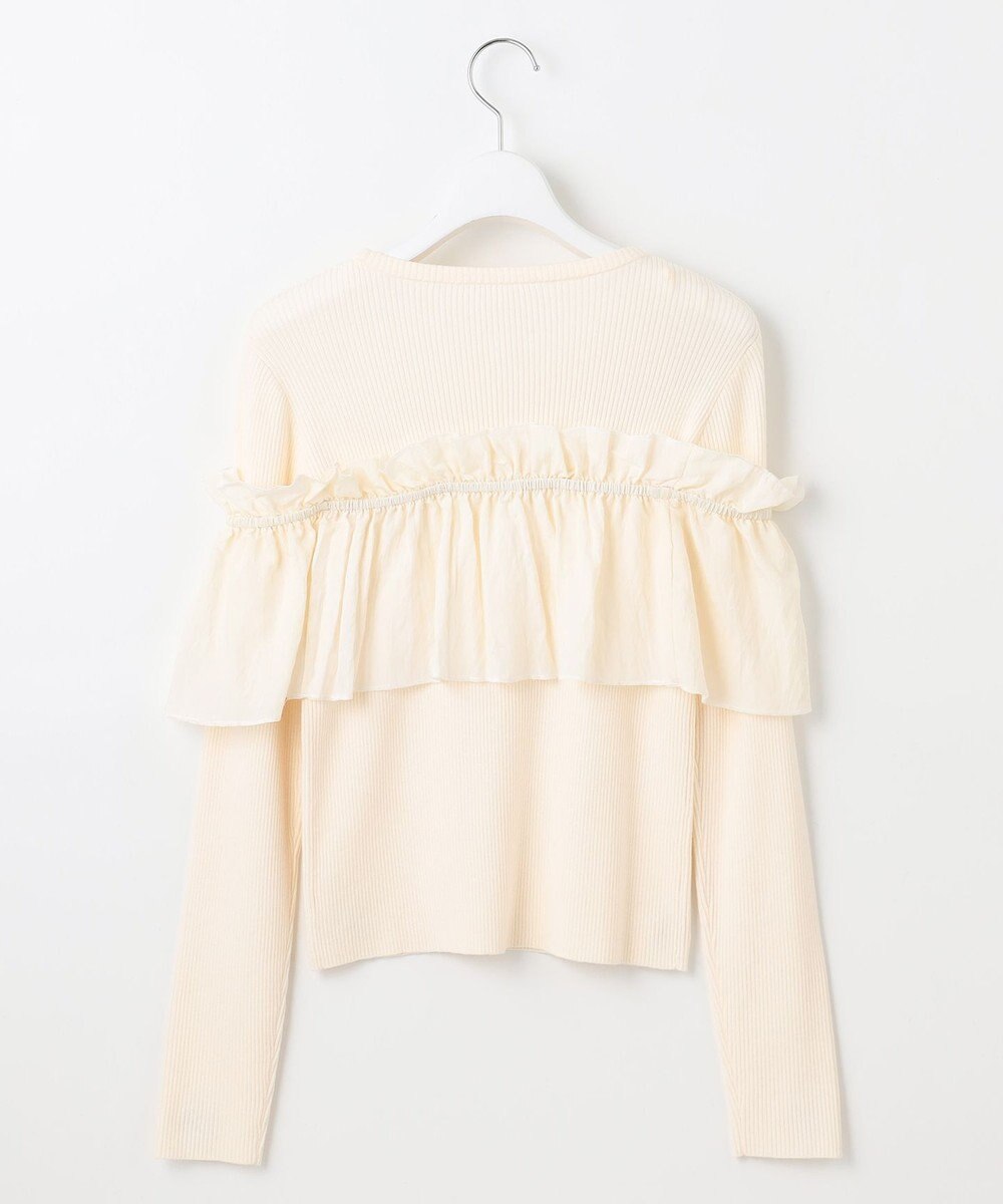 Feroux 【洗える】3way フリルニットトップス 