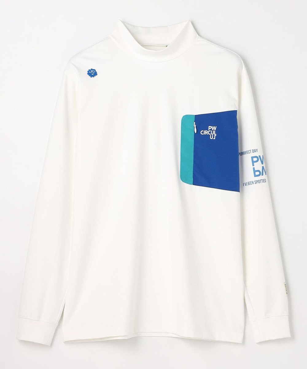 PW CIRCULUS 【吸水速乾 / UV遮蔽率99.5% UVカット / ストレッチ】【MEN】ロングスリーブ ポケットモックT ゴルフ 