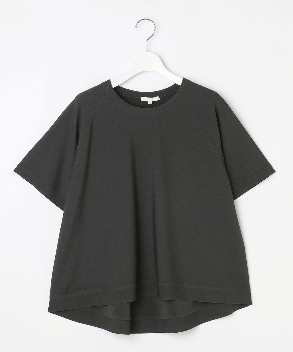 自由区 S 【接触冷感・UVカット・洗える】クレープストレッチAライン ニット 