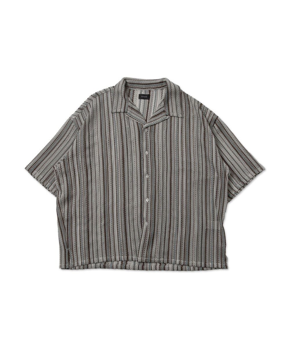 WEGO ストライプメッシュBIGシャツ（S） 