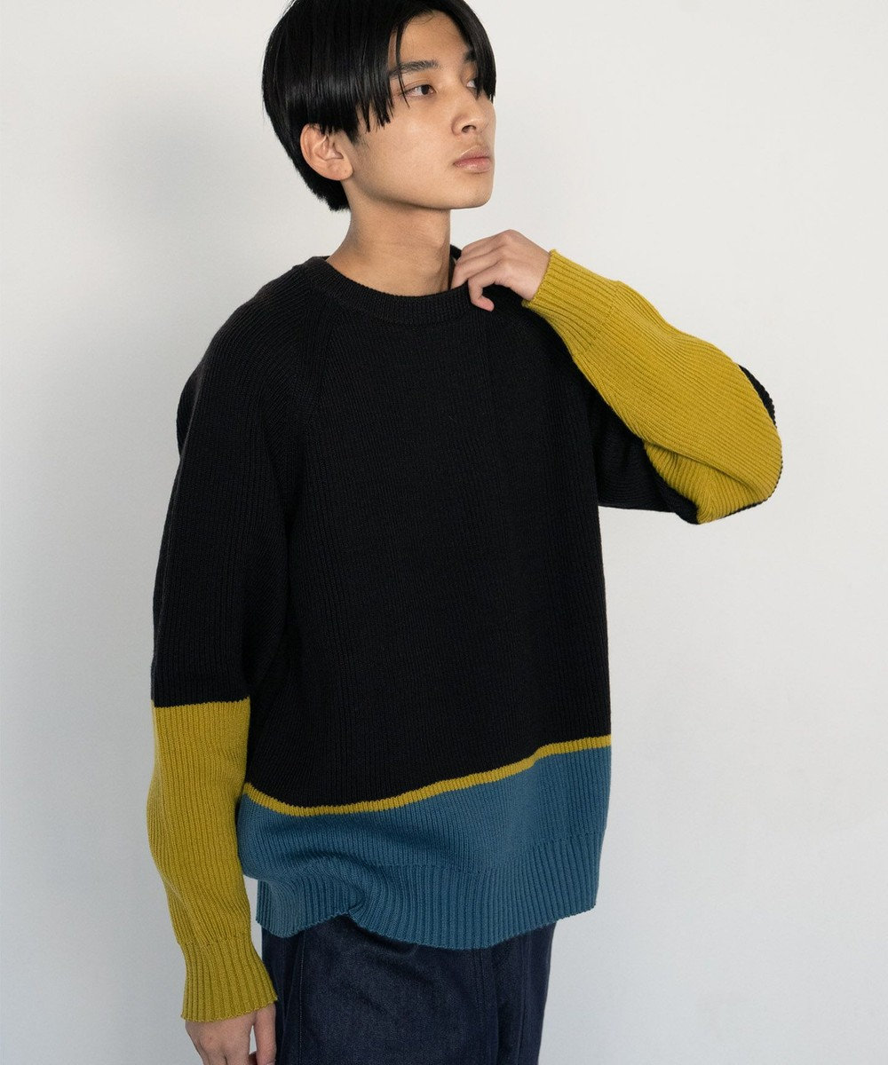 UNISEX/ウール】MONTAGE BLOCK セーター / COQ | ファッション通販