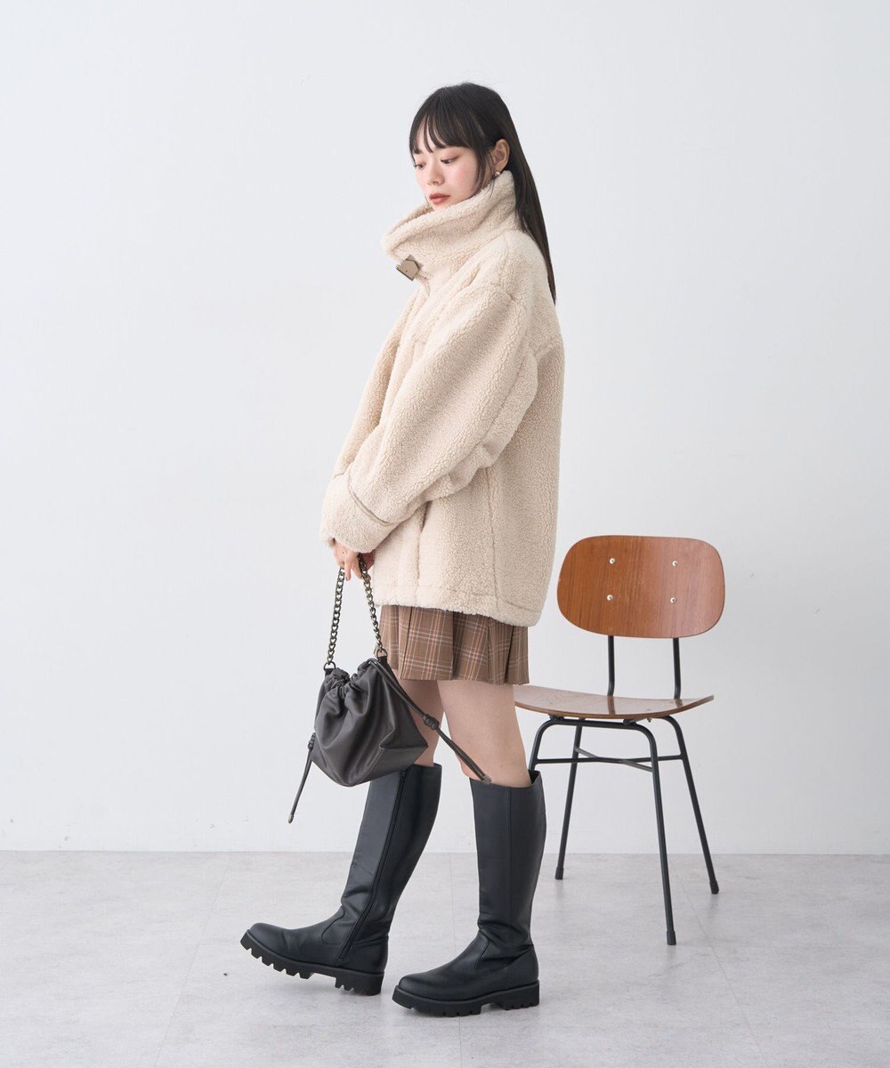 earth music&ecology ボアZIPブルゾン 