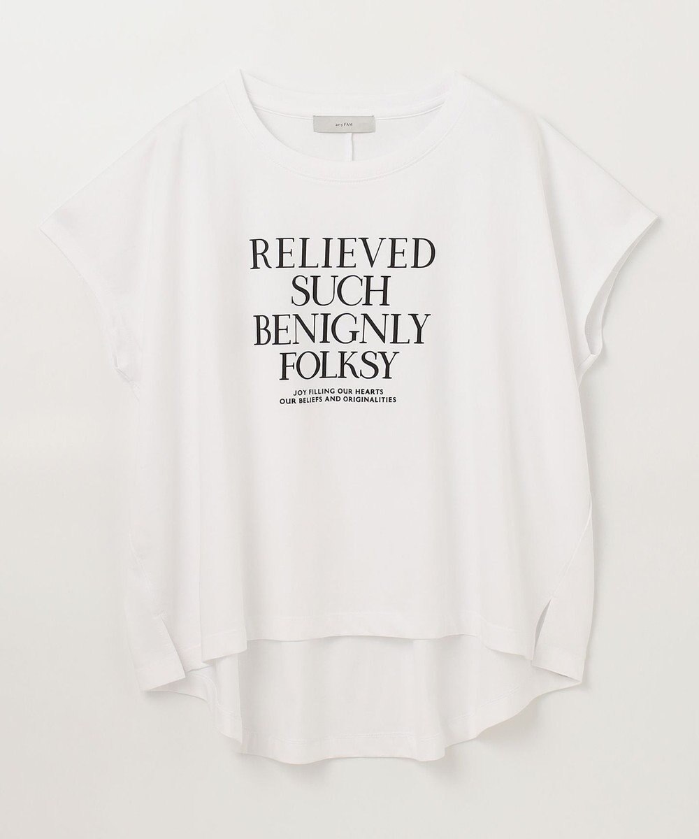 ANY フレンチスリーブロゴTシャツ 