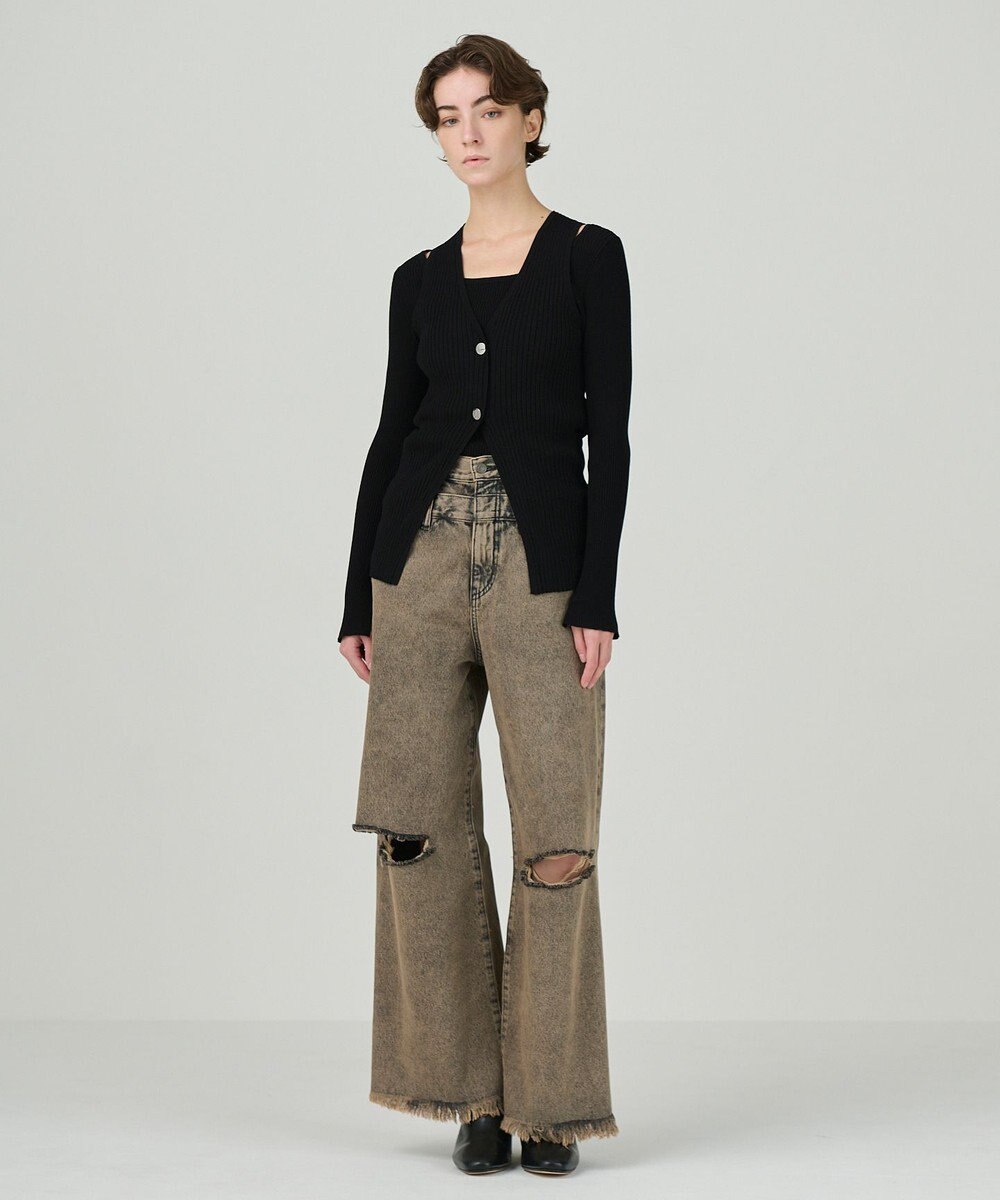 GRACE CONTINENTAL リブニットベスト 