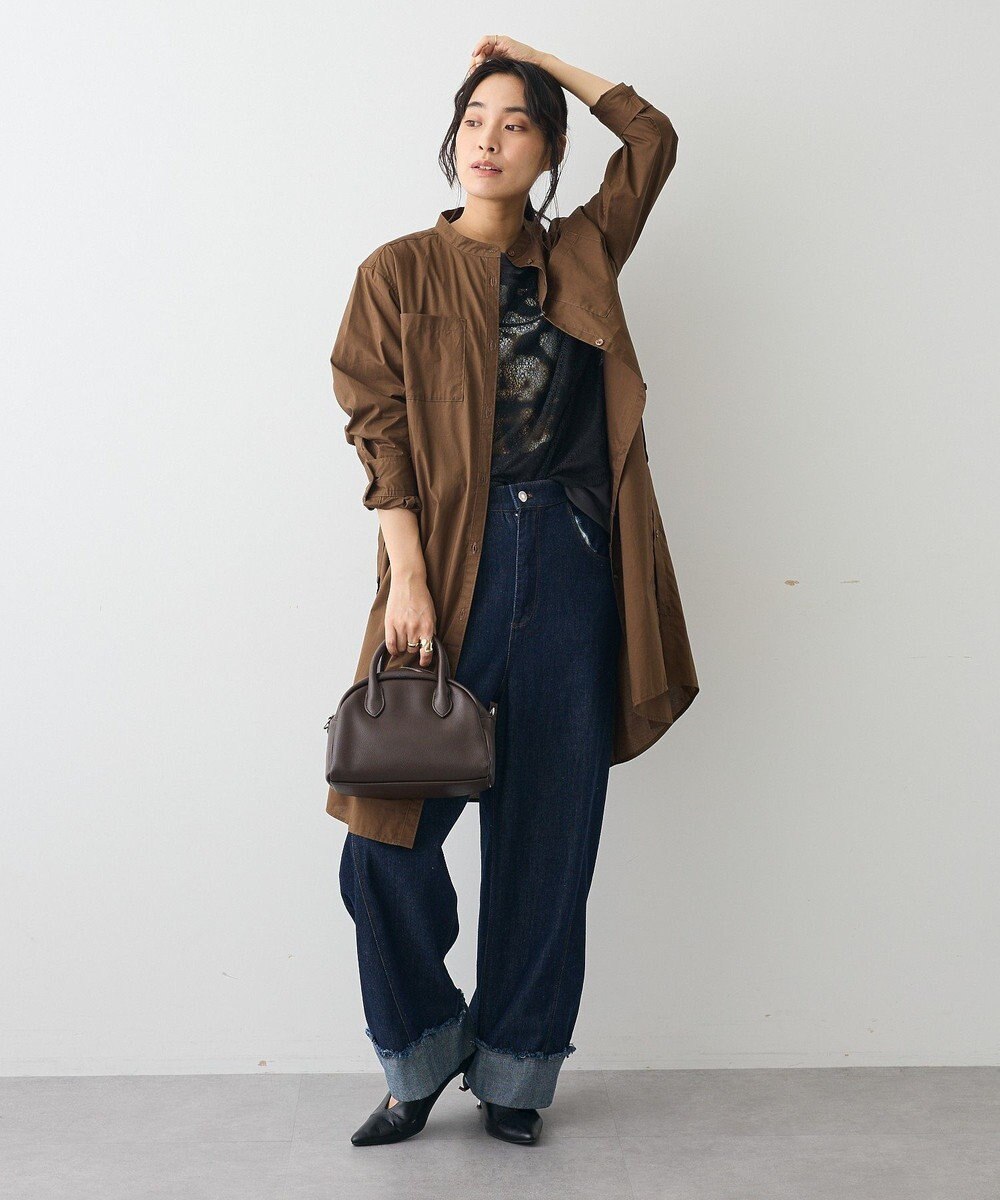 CRAFT STANDARD BOUTIQUE バンドカラーロングシャツチュニッ 