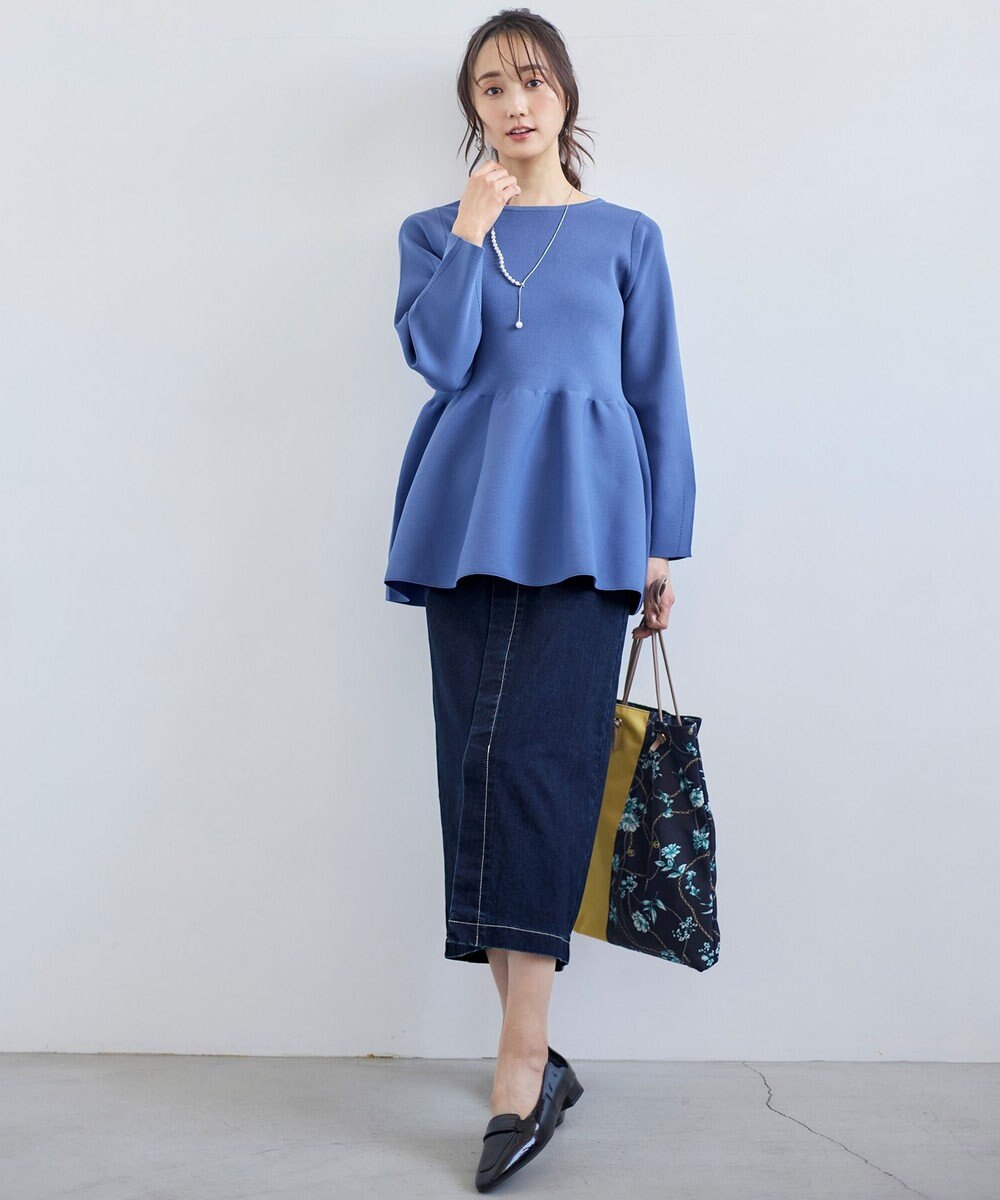 ANY SIS 【洗える】スポンディッシュペプラム ニット 