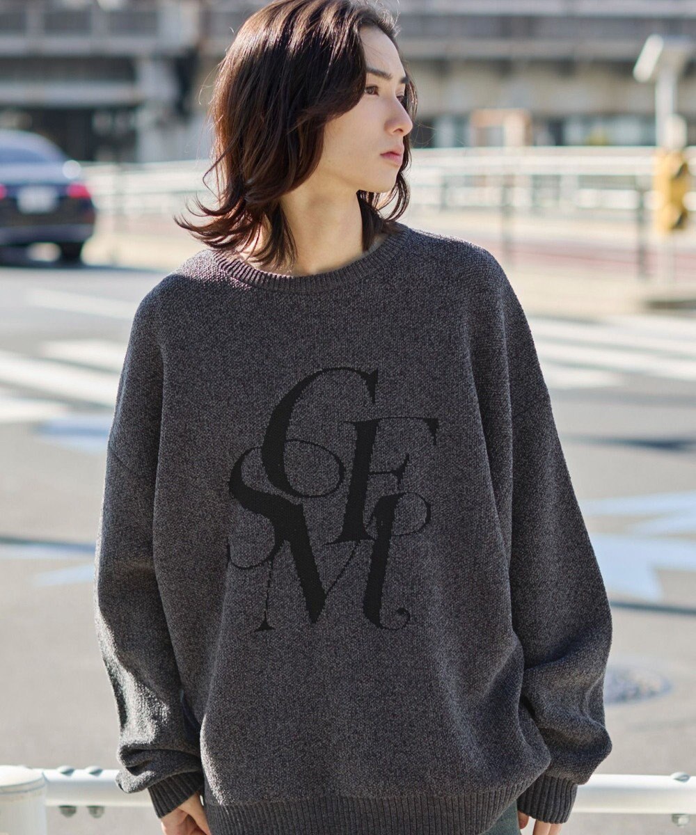 WEGO 【ユニセックス着用ITEM】ベロアモールグラフィックプルオーバー 