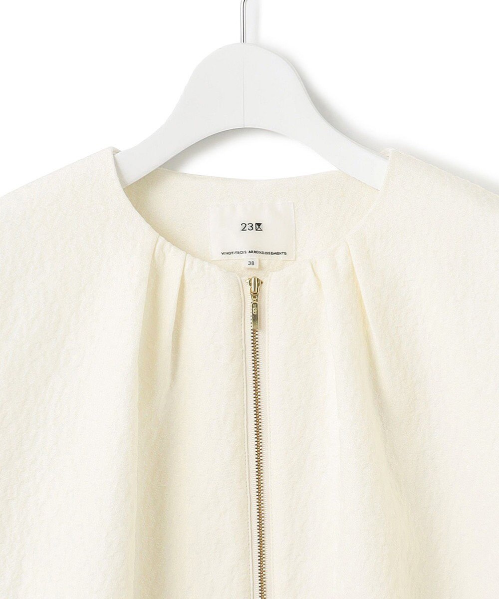 23区 【洗える】ジオメトリックジャカード ブルゾン 