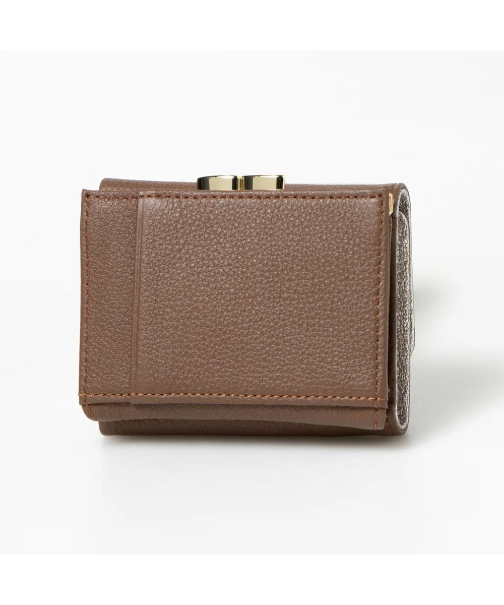 UNBILLION perche カラーコンビ3つ折り外ガマウォレット 