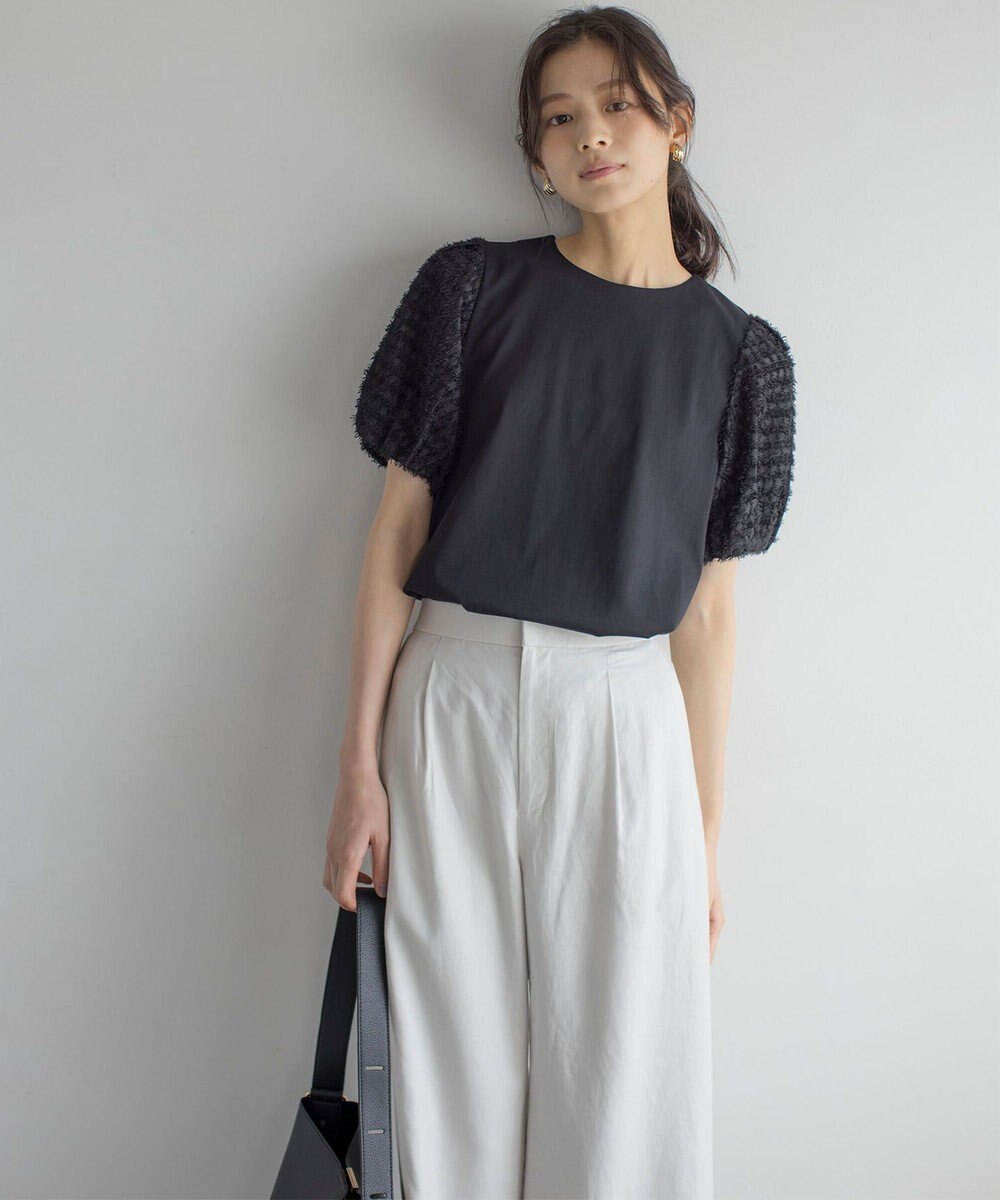 組曲 L 華感コンビネーションスリーブ カットソー 