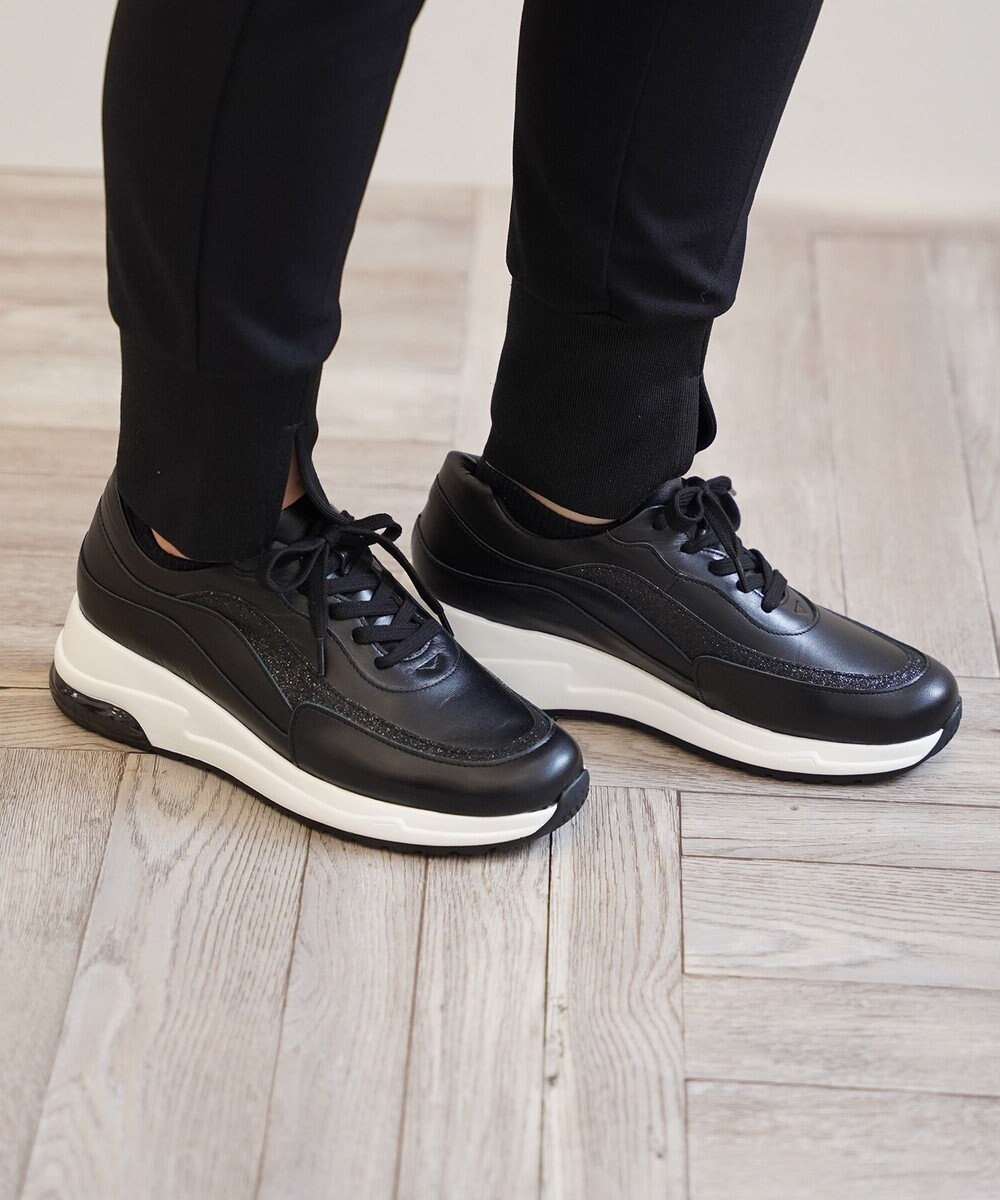 Pointer 日本製 本革厚底スニーカー 