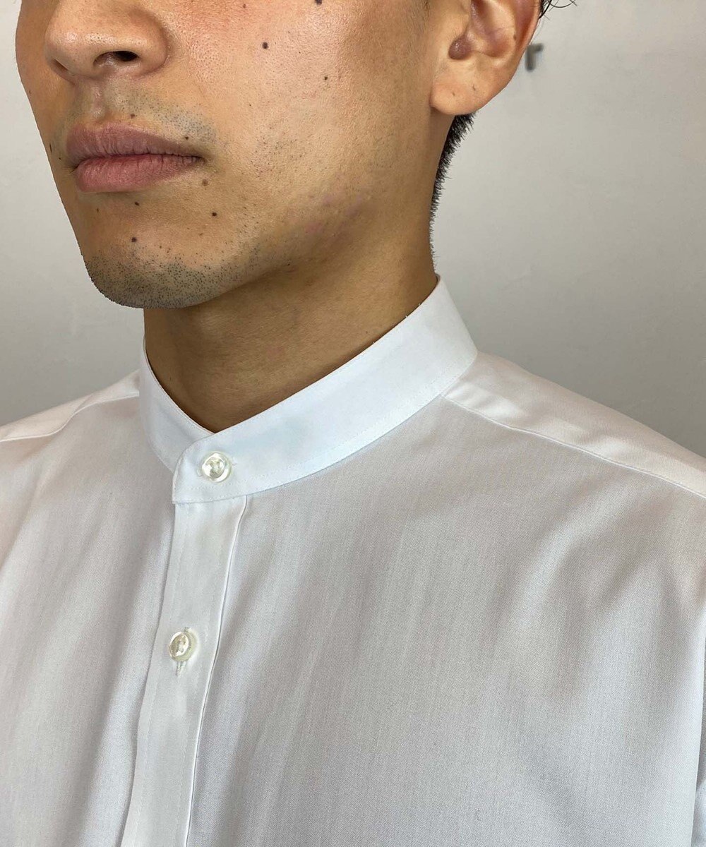 KASHIYAMA バンドカラーシャツ/ディープテール 