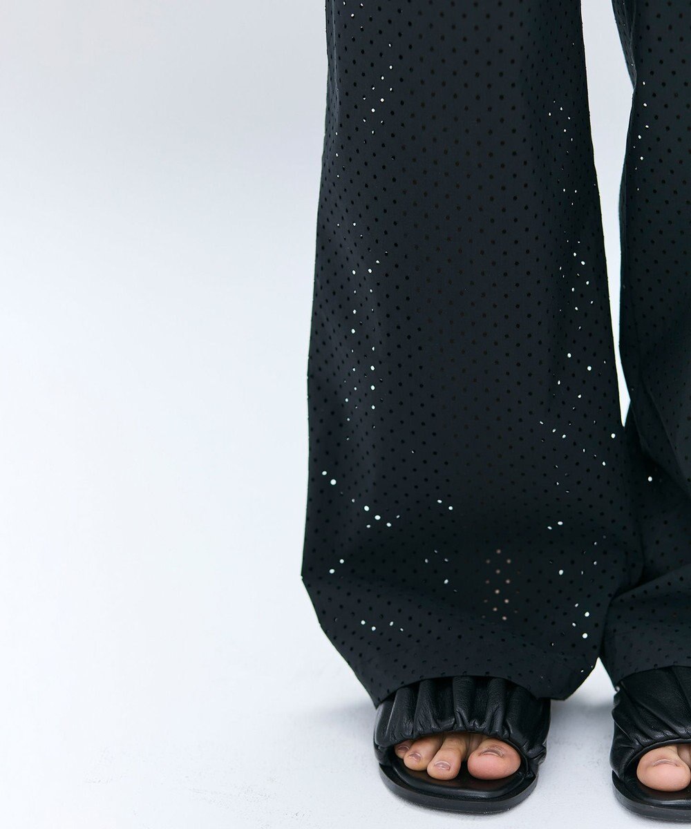 BEIGE， 【洗える】PICCOLO / パンチングドットイージーワイドパンツ 
