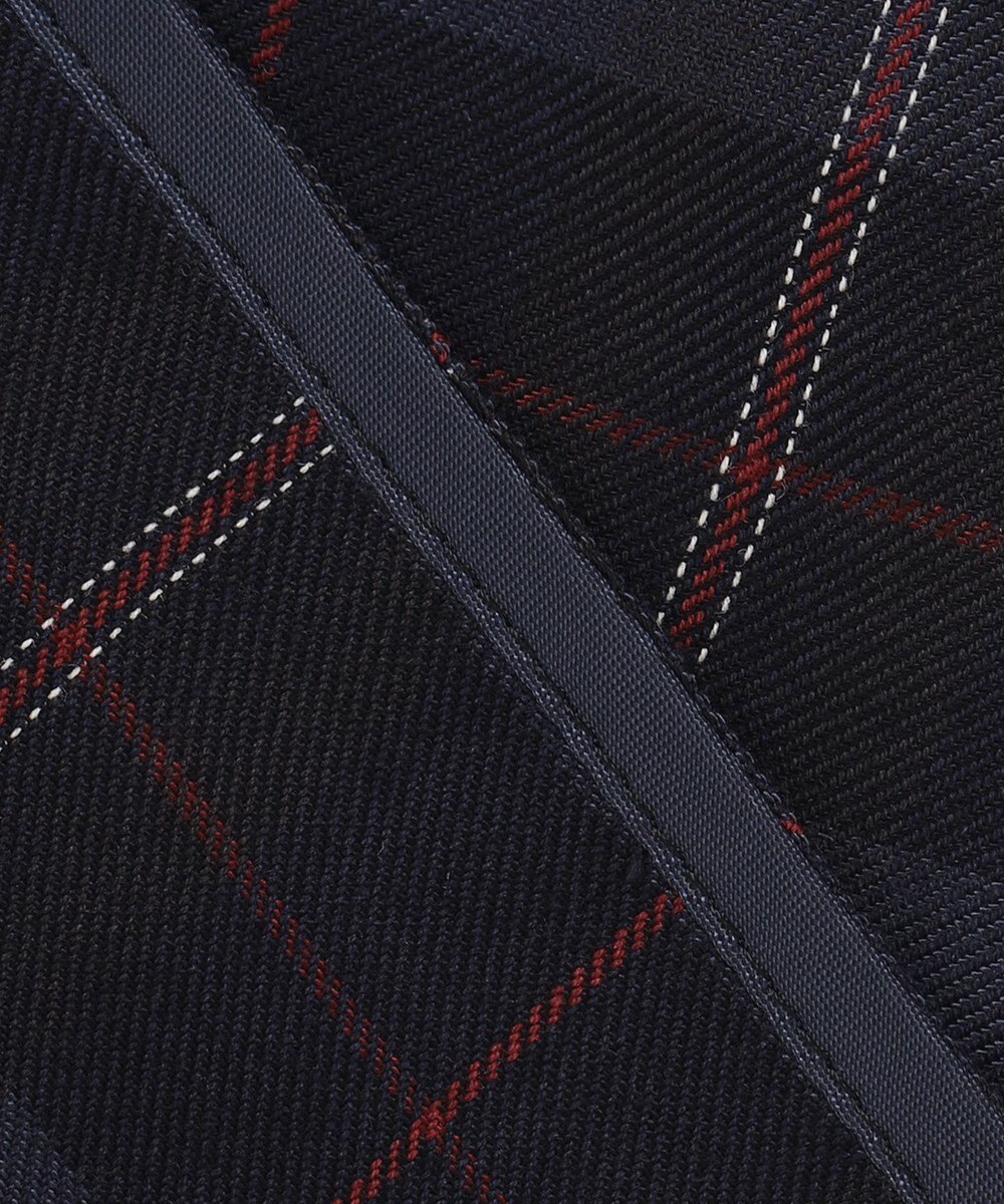 J.PRESS LADIES S 【洗える】クリアチェック バンドカラー ブラウス 