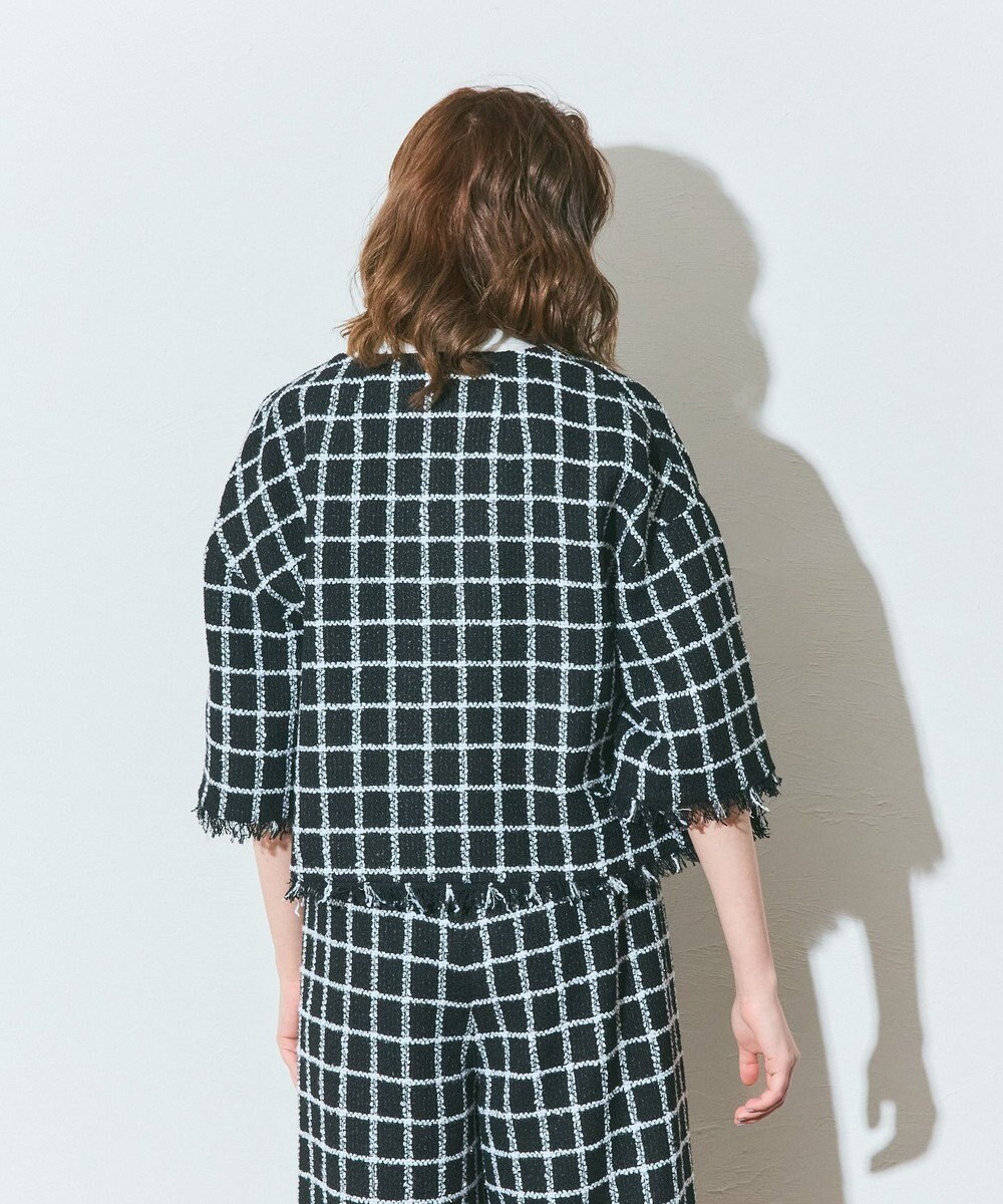 GRACE CONTINENTAL ハーフスリーブツイードジャケット 