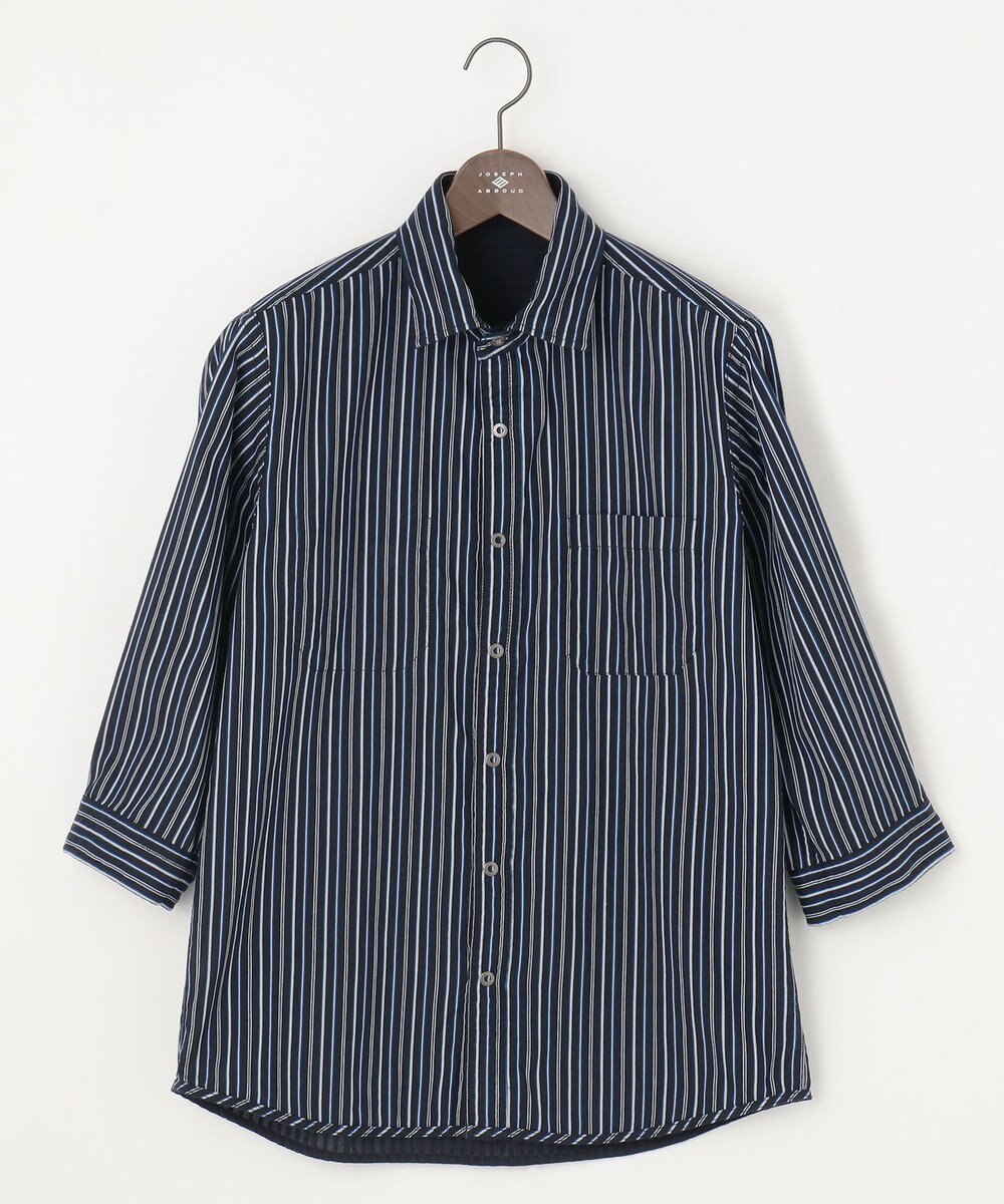 JOSEPH ABBOUD 【2WAY】ライトリバーシブルストライプシャツ 