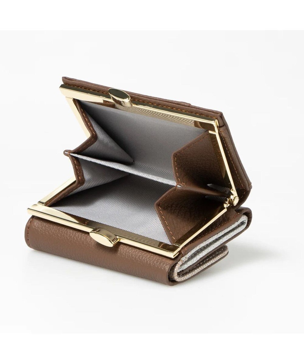 UNBILLION perche カラーコンビ3つ折り外ガマウォレット 