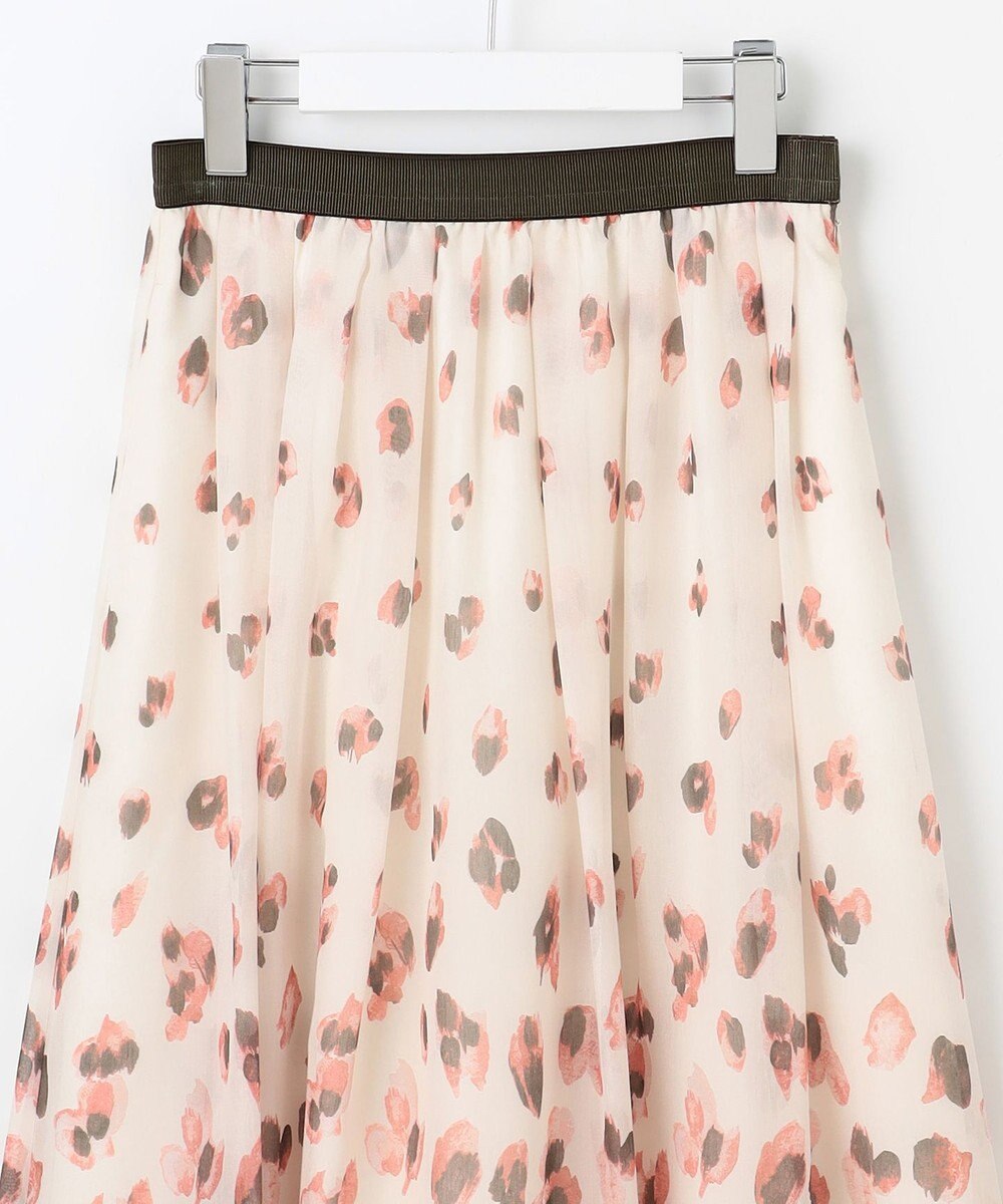 自由区 L 【洗える】グラデーションペタルプリント スカート 