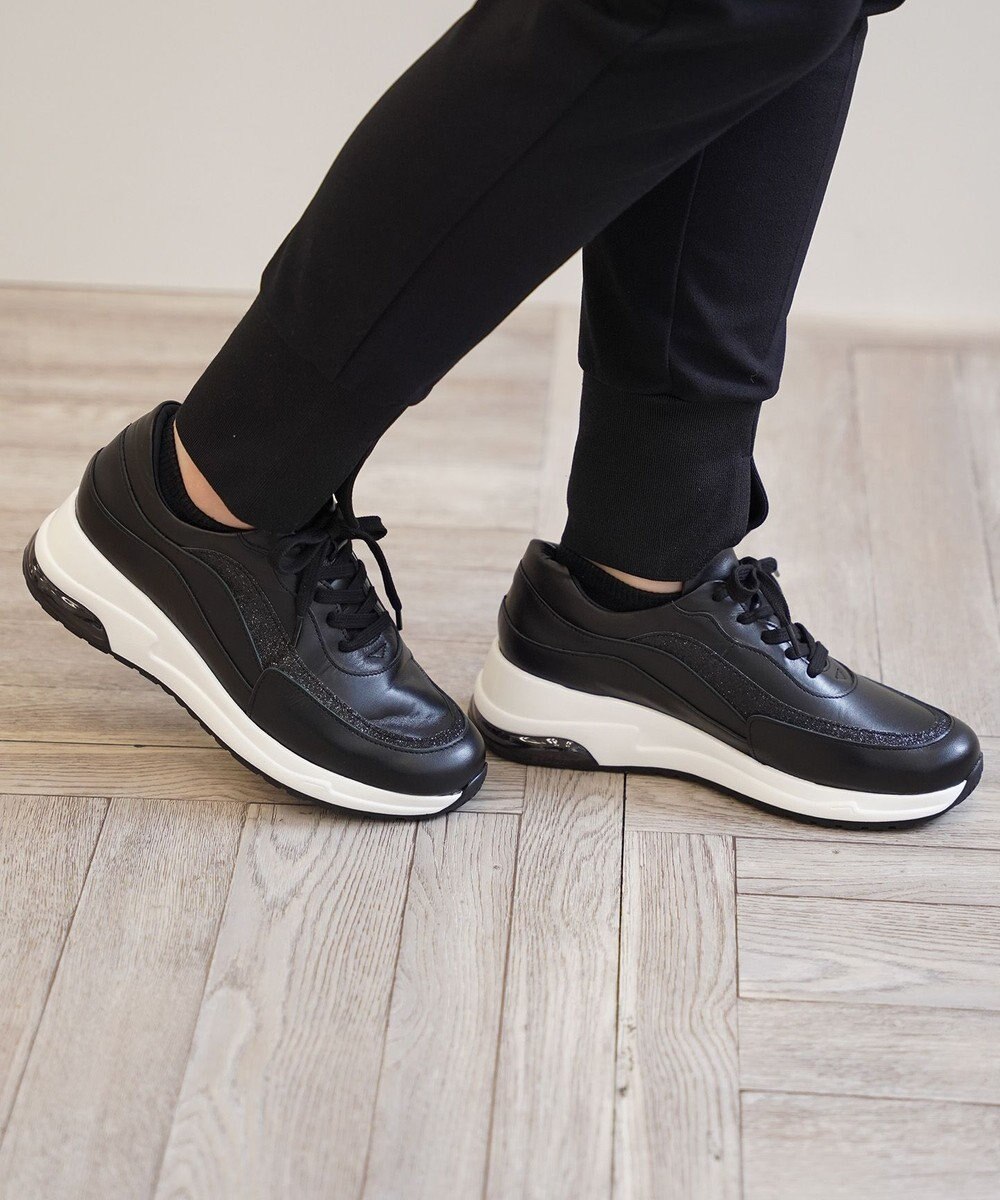 Pointer 日本製 本革厚底スニーカー 