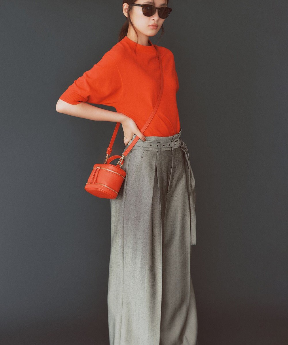 23区 S 【洗える】ヴィスコースストレッチ 半袖 ニット 