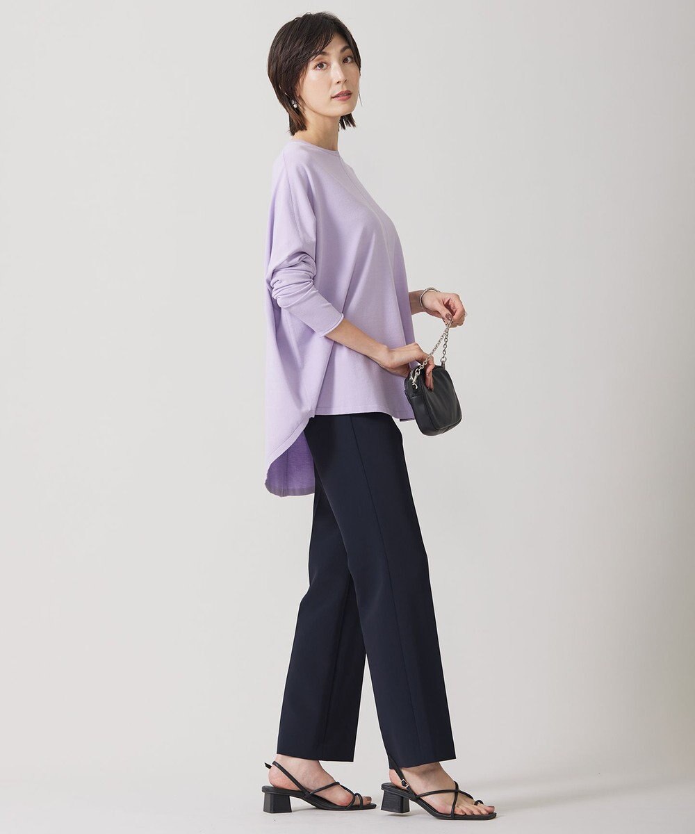 ICB 【洗える】TaPeダブルクロス セミフレアパンツ 