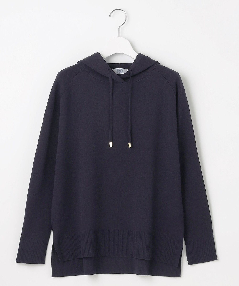 J.PRESS LADIES L 【洗える】HOODIE ニット パーカー 