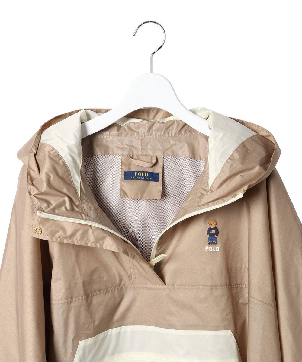 MOONBAT POLO RALPH LAUREN レインポンチョ 透湿撥水 カラーブロック 収納袋付き 