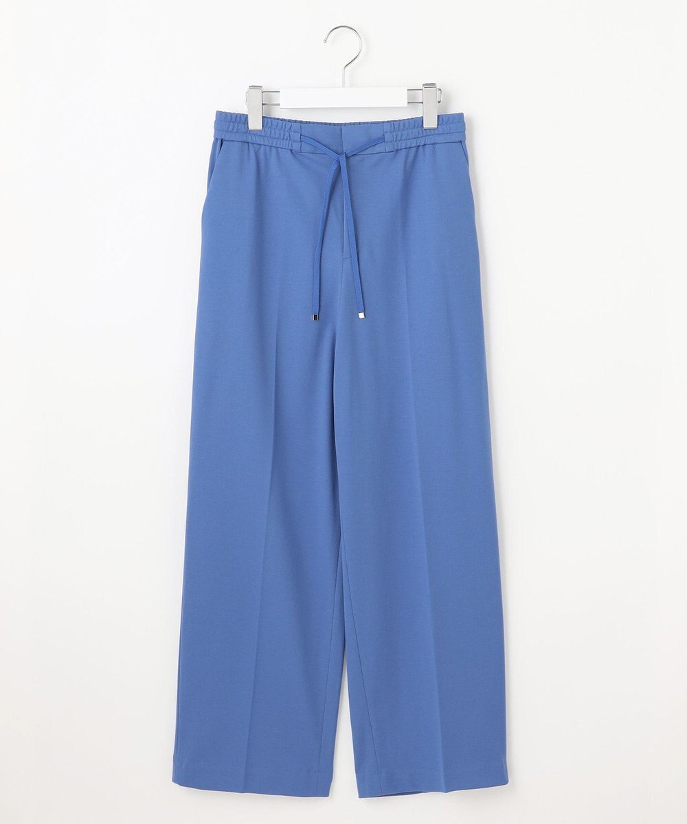 自由区 【洗える】ライトフィールジャージーワイドストレート パンツ 