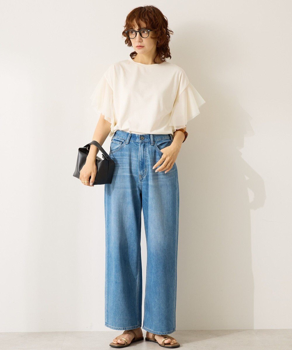 AMERICAN HOLIC 袖チュールサイドスリットプルオーバー 