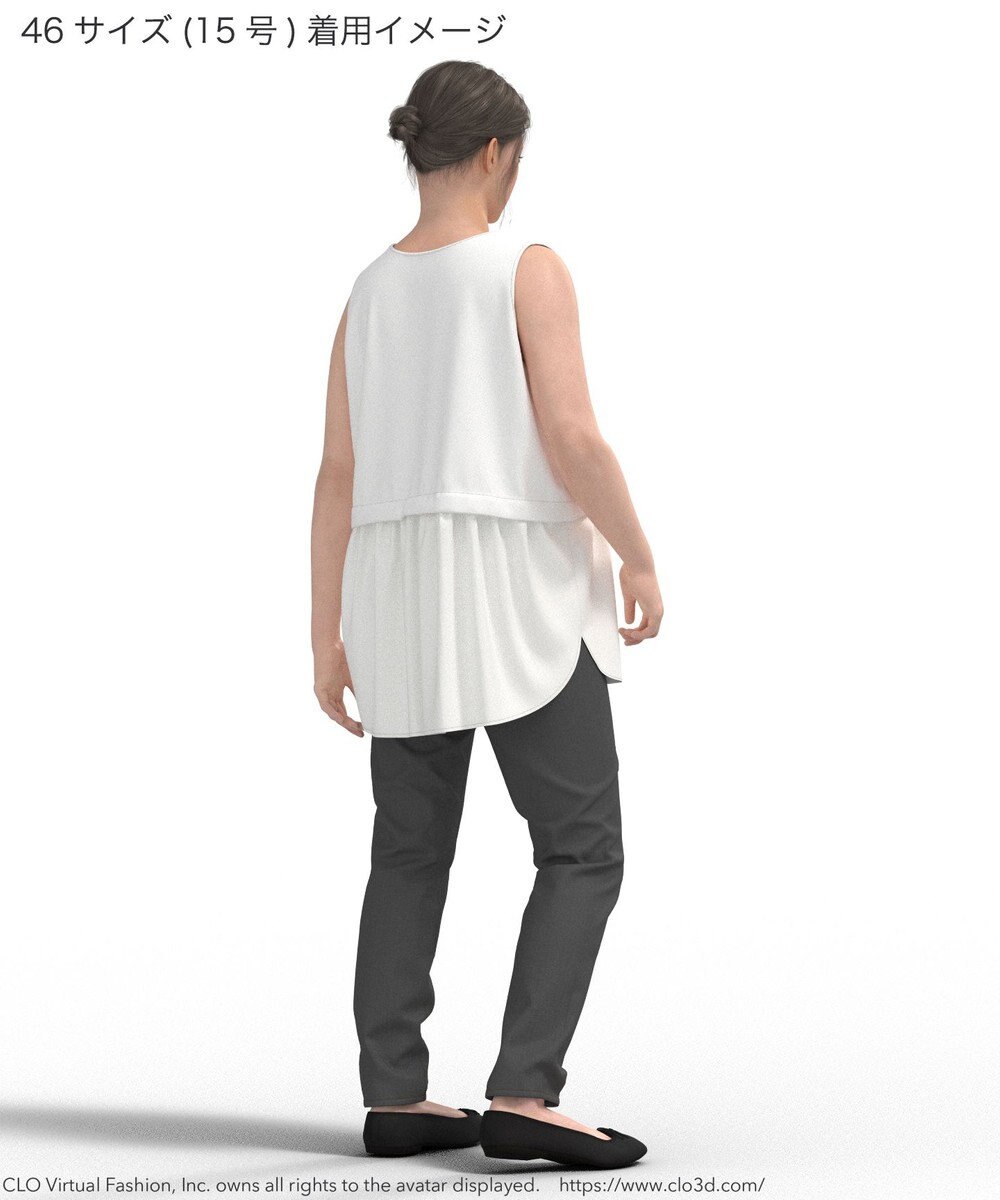 23区 L 【Lサイズ限定/好評につき新色追加】ナチュラルコットンベア タンクトップ 