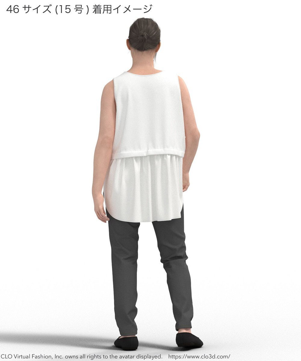 23区 L 【Lサイズ限定/好評につき新色追加】ナチュラルコットンベア タンクトップ 