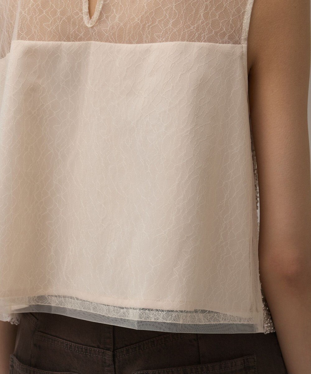 GRACE CONTINENTAL ビーズ刺繍トップ 