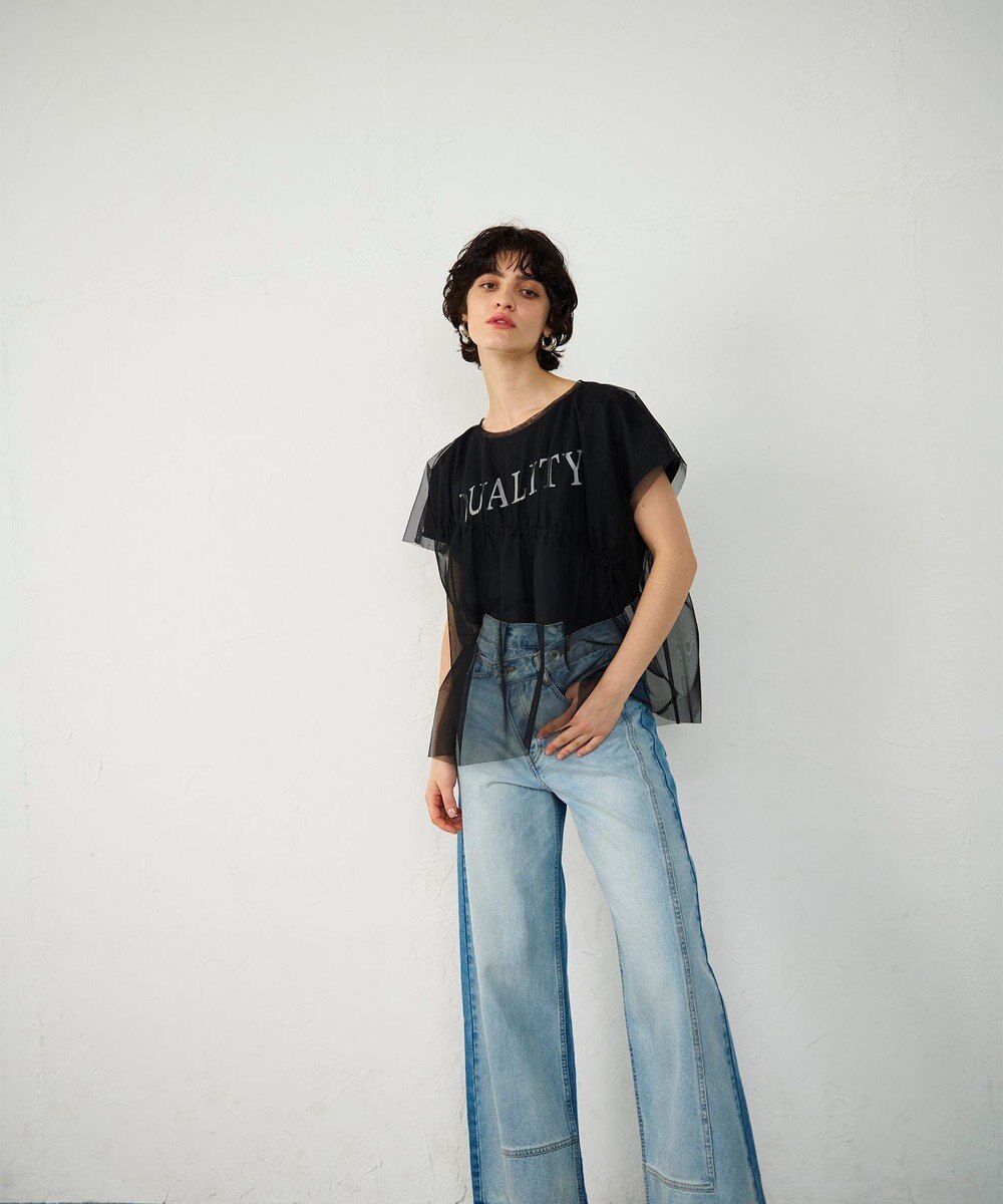 GRACE CONTINENTAL チュールレイヤードトップ 