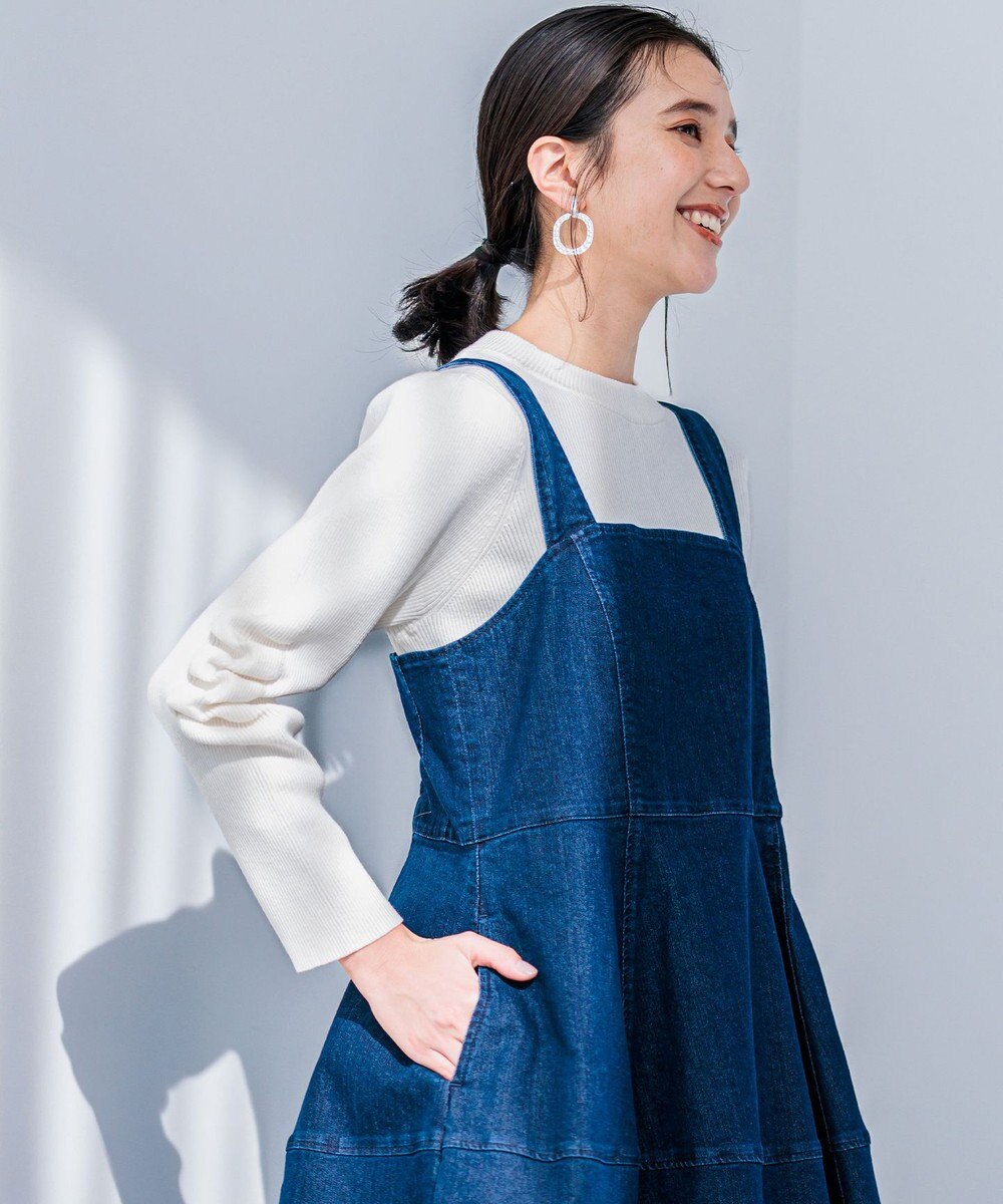 組曲 L Elena フリルスリーブ ニットプルオーバー 