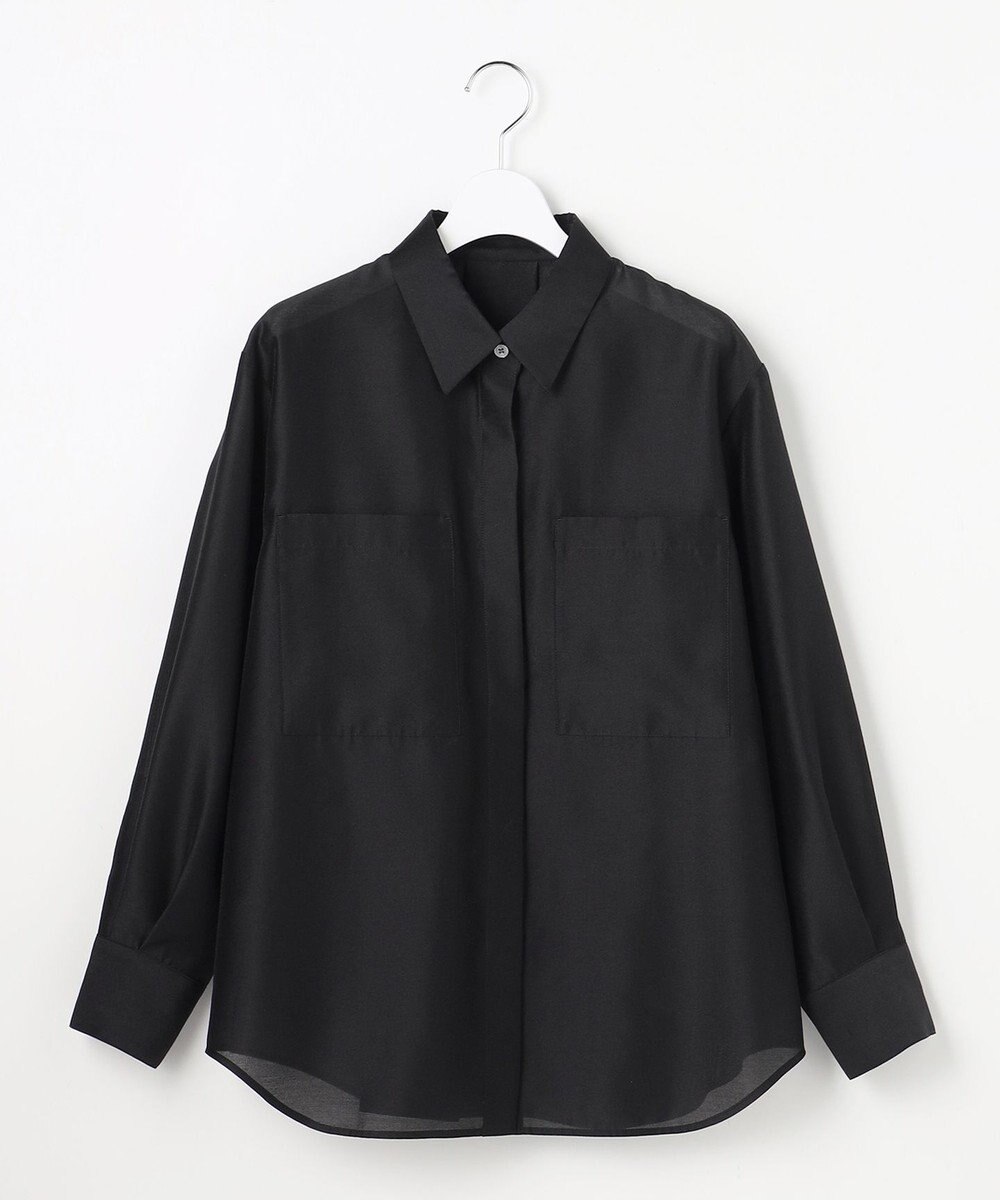 自由区 L シャイニーオーガンジーシアー シャツ 