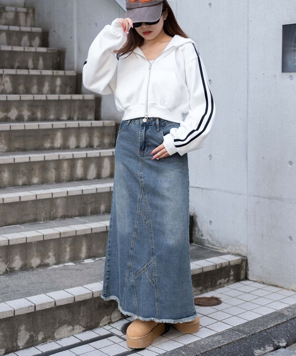 WEGO 【あったか】裏起毛Wジップショートパーカー 