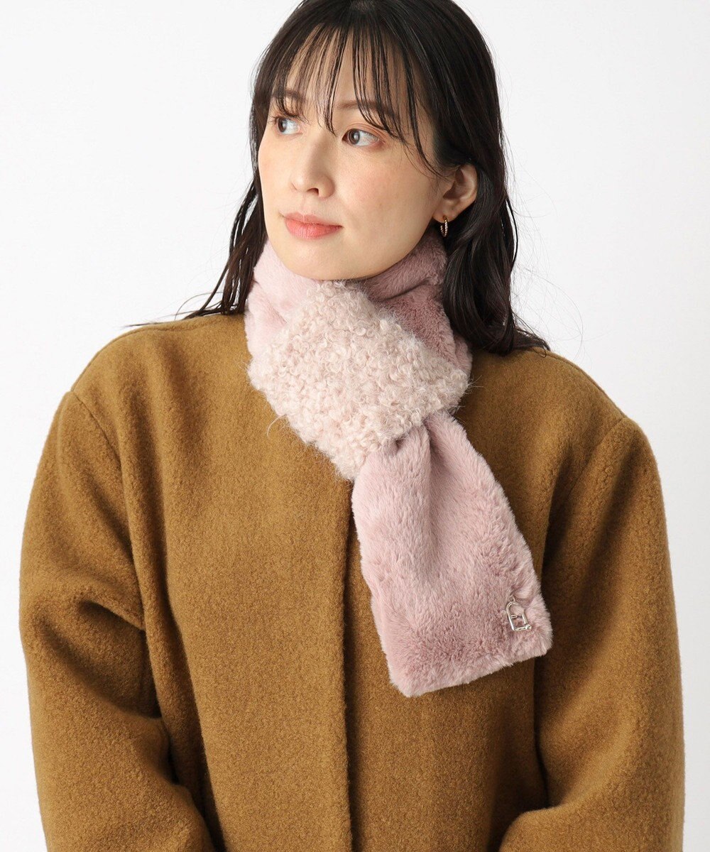 MOONBAT FURULA バイカラー フェイクファーマフラー 