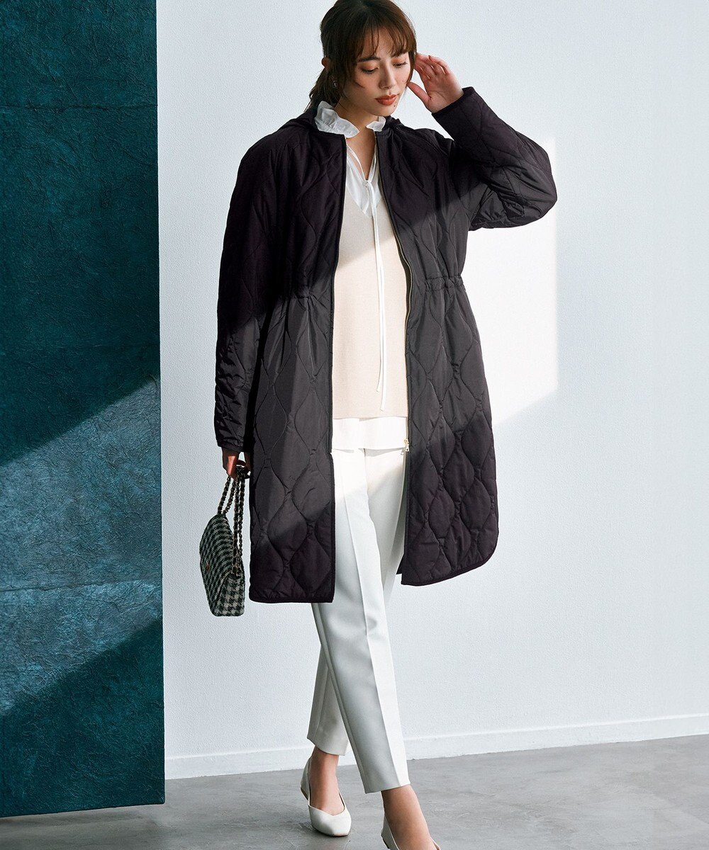 23区 【洗える/撥水加工】中綿 ロング パディング アウター 