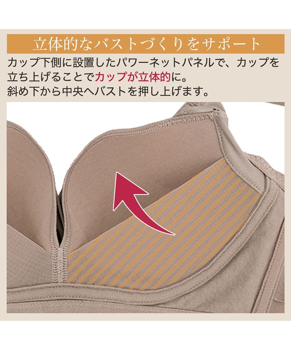 BRADELIS New York 【BRADELIS Me / ノンワイヤー・バストアップ】Perfumyブラ23S1 綿混素材で肌当たりの優しい補正ブラジャー バストにフィットしてラインが響きにくい 