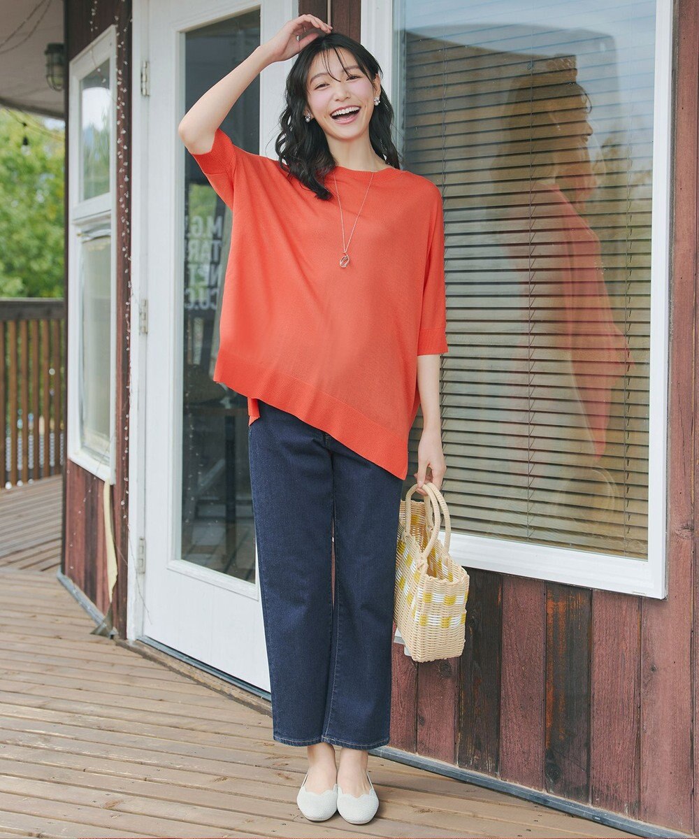 Tiaclasse 【新色追加】サラサラUVシアーニットドルマントップス 