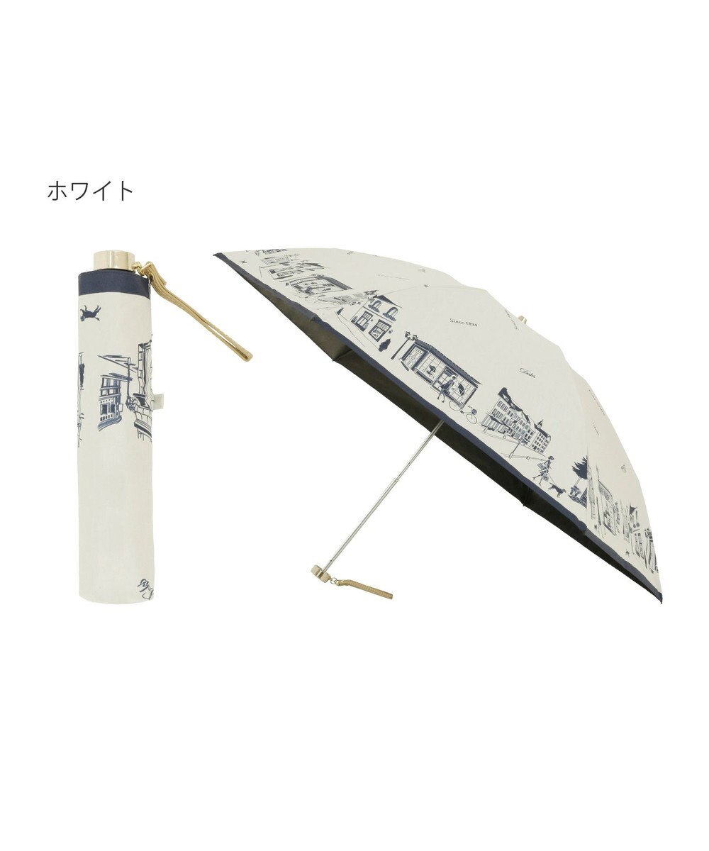 MOONBAT DAKS(ダックス) 晴雨兼用日傘 折りたたみ傘 街並み フワクール生地使用 