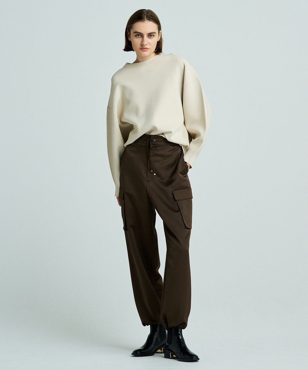 uncrave 【洗える】スムースニット スウェット風プルオーバー（uncrave WHITE） 