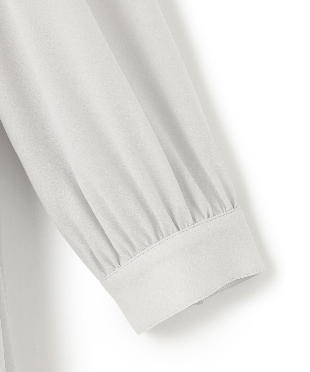 23区 【洗える】ライトバックサテンアムンゼン プリーツ ブラウス 