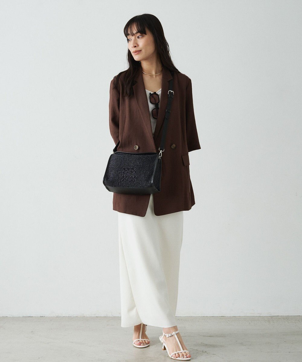 russet ナイロンラフィアショルダーバッグ(CE-1713) 