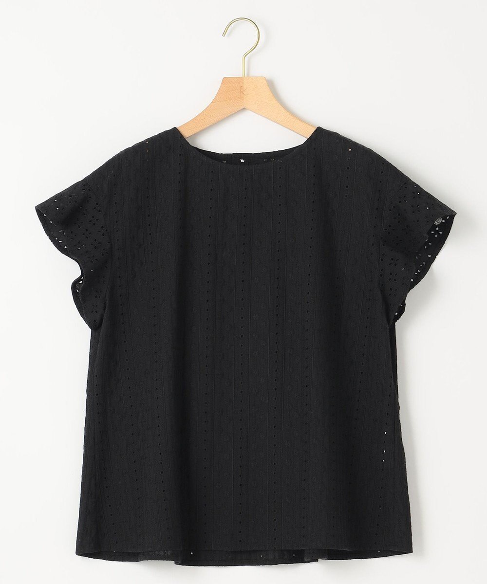 組曲 エンブロイダリーレースフレンチスリーブ ブラウス 